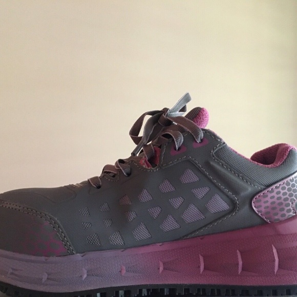 Aster Aluminum Toe ESD Women's Work Boots Gray Pink Style #73395 - Picture 4 of 11